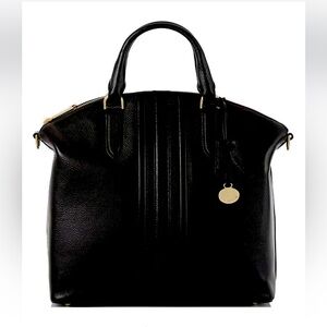 BRAHMIN Large Duxbury Satchel Bag Black Gryphon Leather $375 NWT!